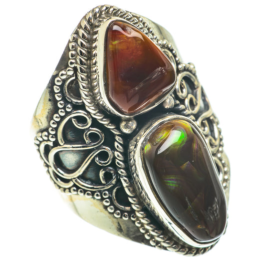 Mexican Fire Agate Rings handcrafted by Ana Silver Co - RING64356