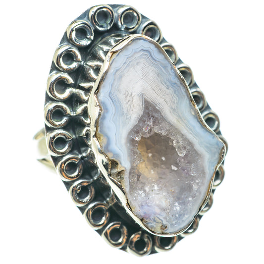 Coconut Geode Slice Rings handcrafted by Ana Silver Co - RING64371