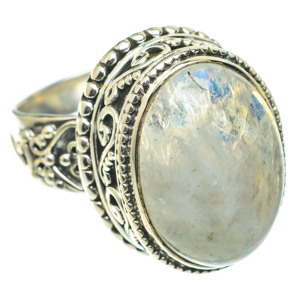 Rainbow Moonstone Rings handcrafted by Ana Silver Co - RING64372