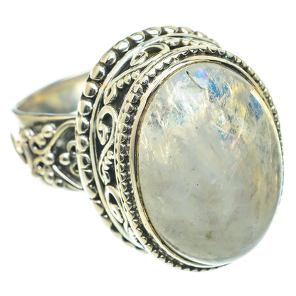 Rainbow Moonstone Rings handcrafted by Ana Silver Co - RING64372