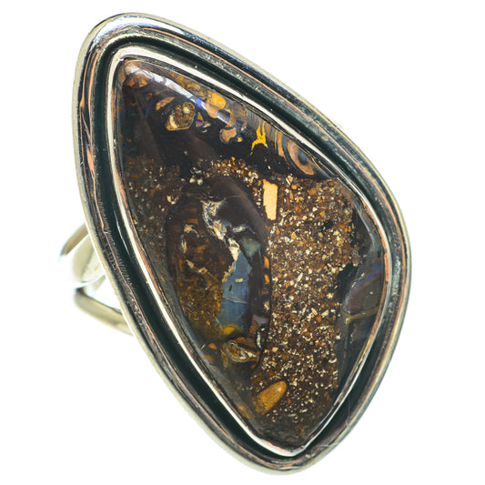 Boulder Opal Rings handcrafted by Ana Silver Co - RING64376