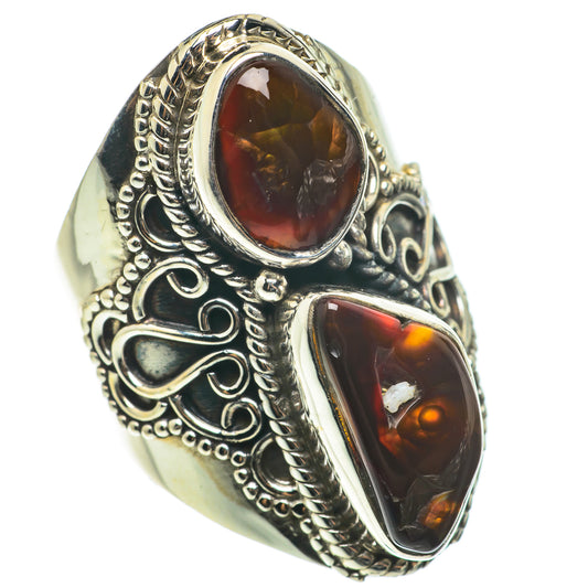 Mexican Fire Agate Rings handcrafted by Ana Silver Co - RING64381