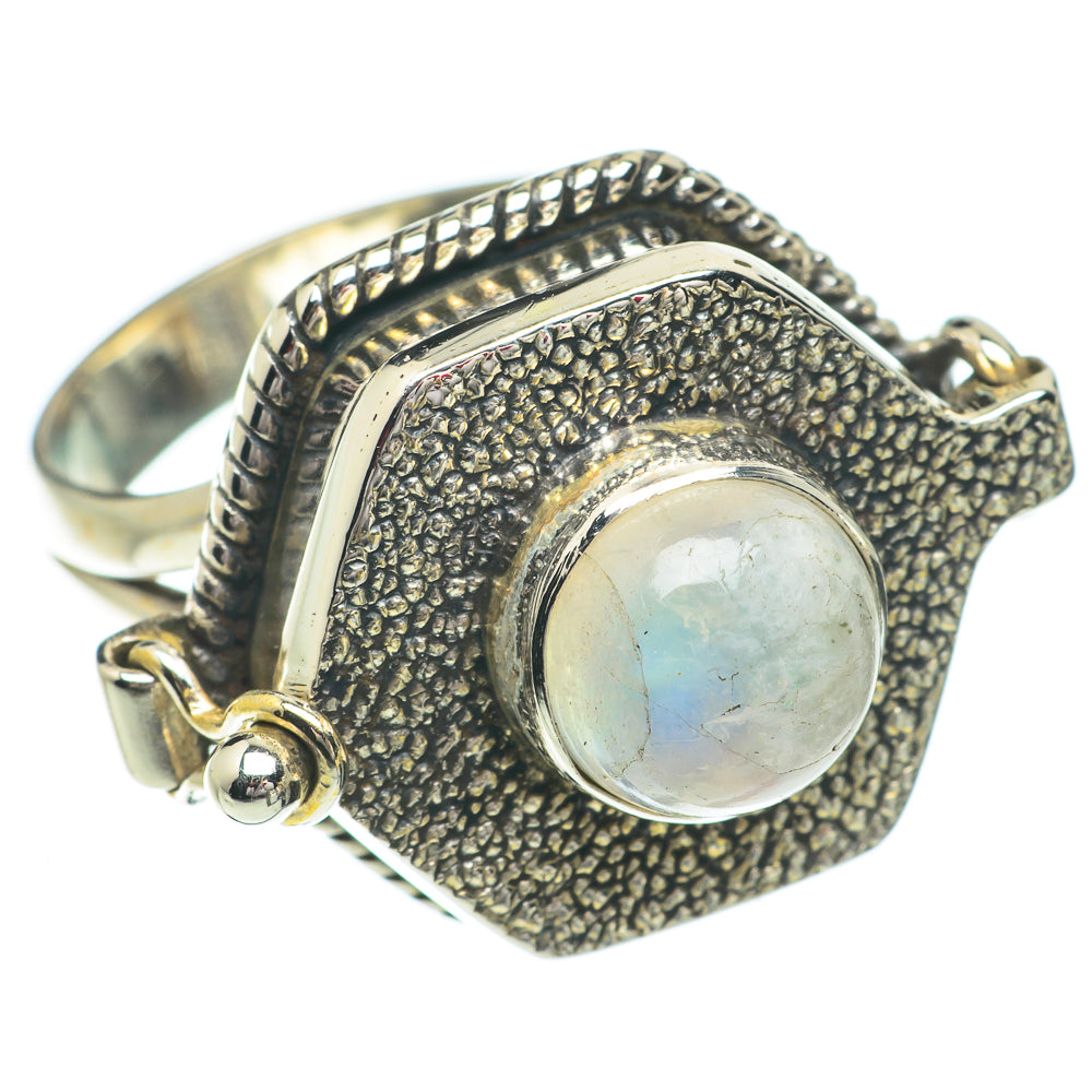 Rainbow Moonstone Rings handcrafted by Ana Silver Co - RING64403