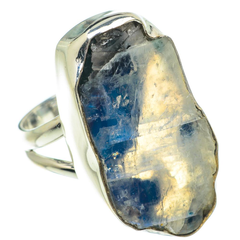 Rainbow Moonstone Rings handcrafted by Ana Silver Co - RING64430