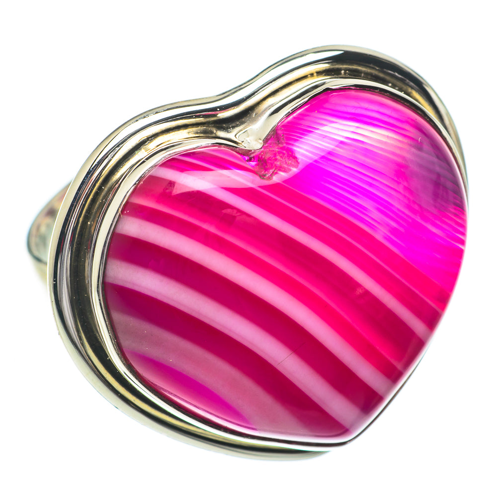Pink Botswana Agate Rings handcrafted by Ana Silver Co - RING64447