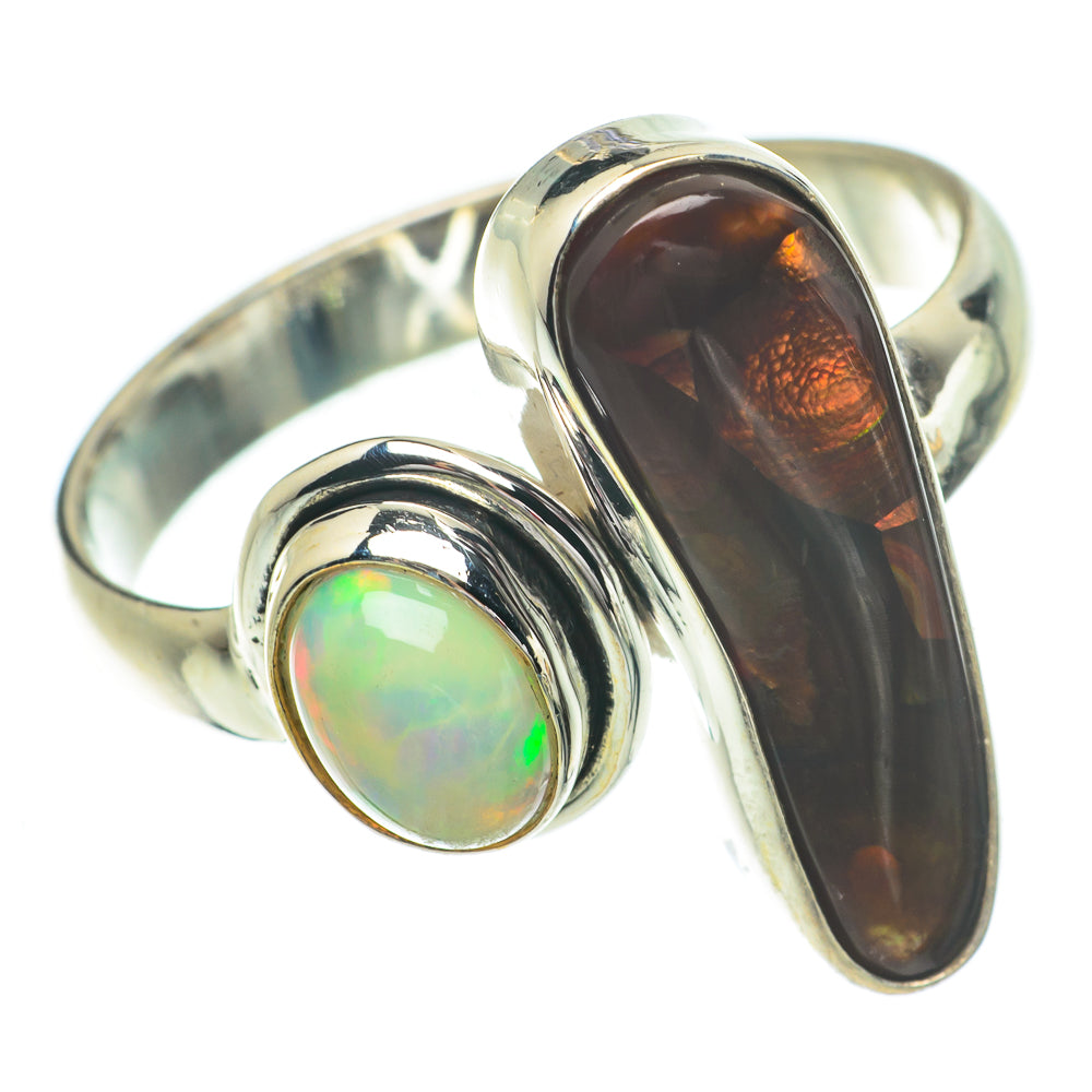 Mexican Fire Agate Rings handcrafted by Ana Silver Co - RING64454