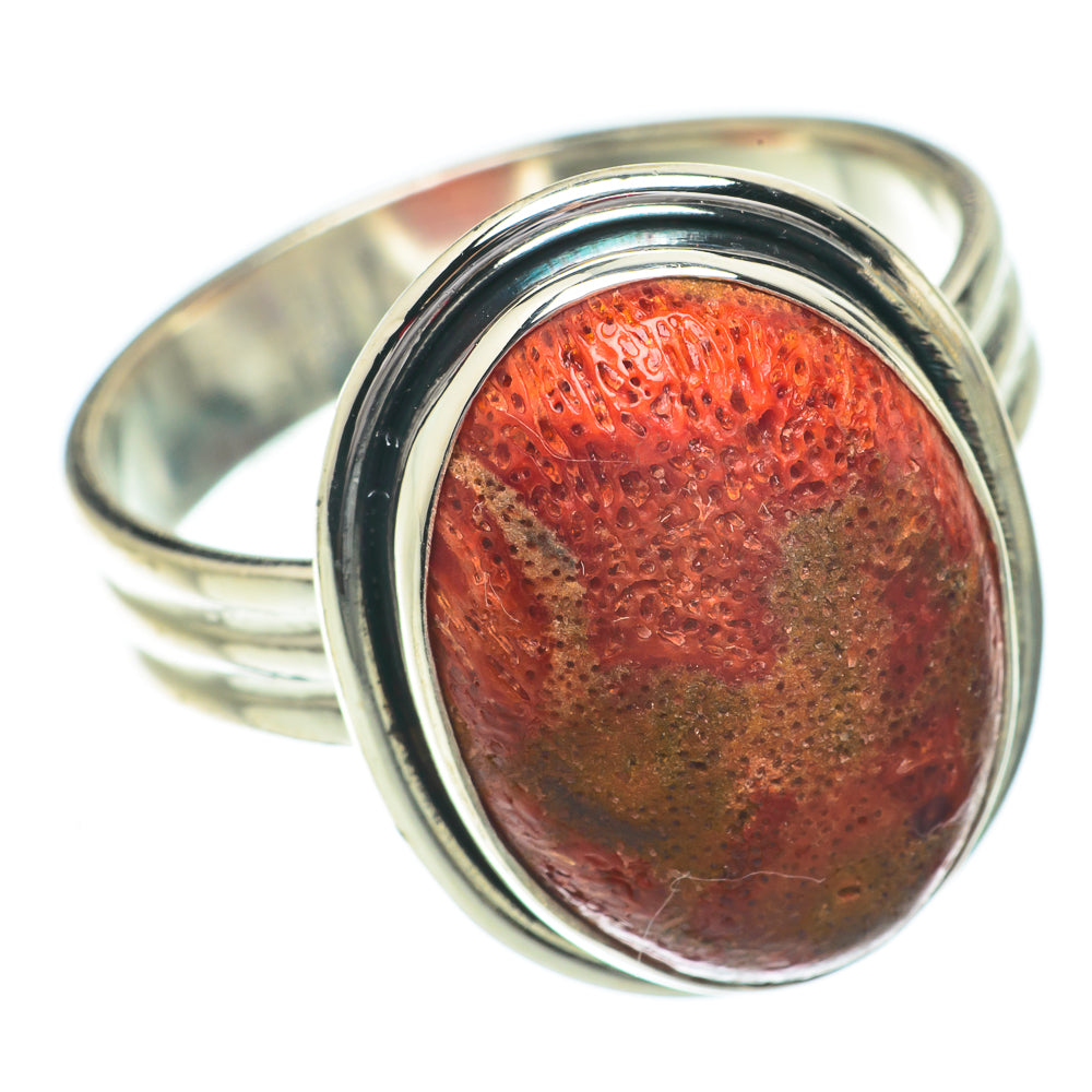 Sponge Coral Rings handcrafted by Ana Silver Co - RING64465 - Photo 2