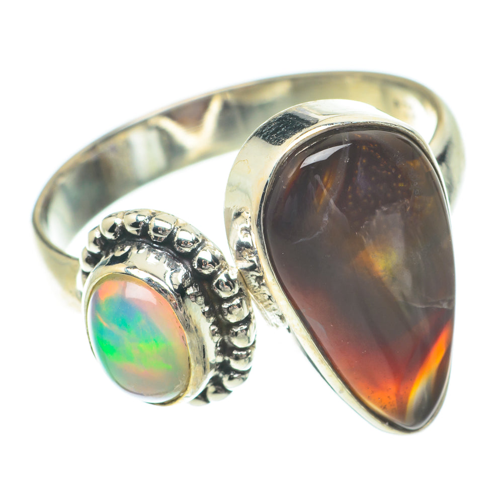 Mexican Fire Agate Rings handcrafted by Ana Silver Co - RING64515