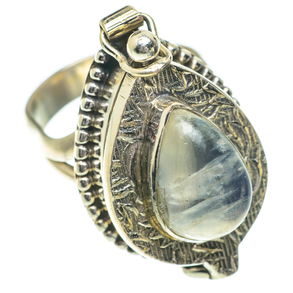 Rainbow Moonstone Rings handcrafted by Ana Silver Co - RING64530
