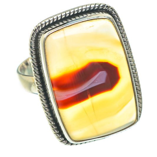 Red Botswana Agate Rings handcrafted by Ana Silver Co - RING64576