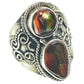 Mexican Fire Agate Rings handcrafted by Ana Silver Co - RING64602