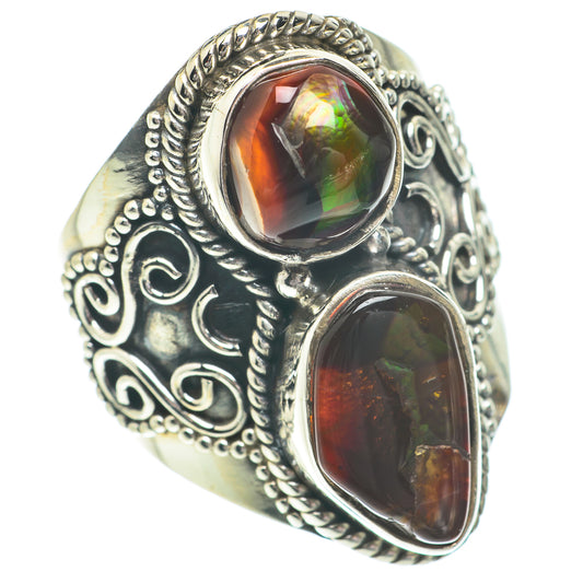 Mexican Fire Agate Rings handcrafted by Ana Silver Co - RING64602