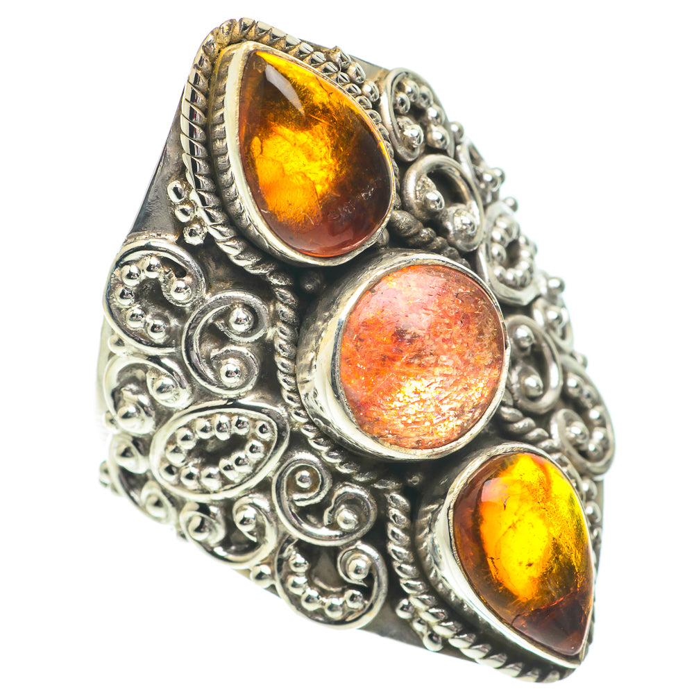 Sunstone Rings handcrafted by Ana Silver Co - RING64605