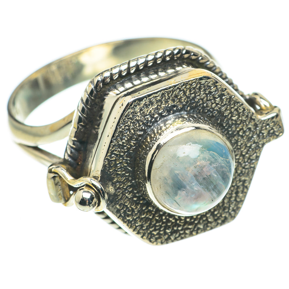 Rainbow Moonstone Rings handcrafted by Ana Silver Co - RING64656
