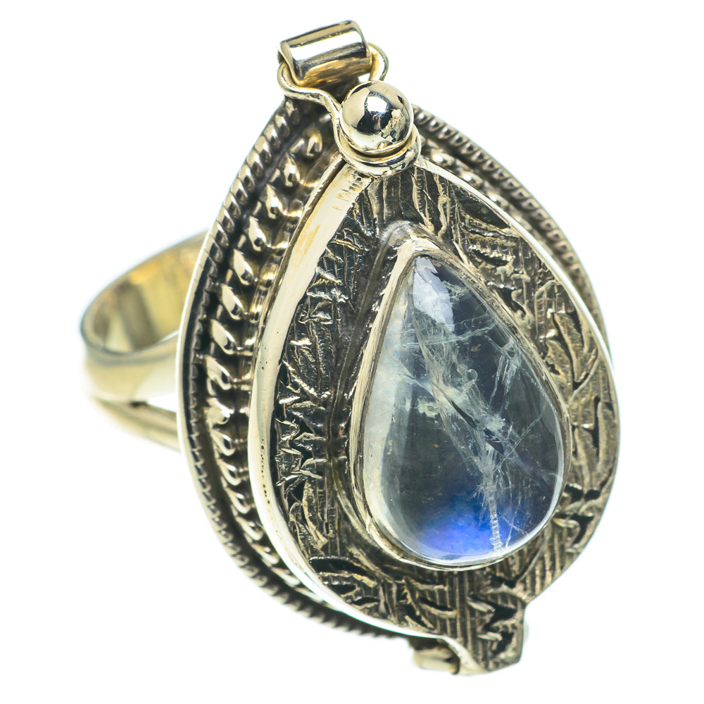 Rainbow Moonstone Rings handcrafted by Ana Silver Co - RING64718