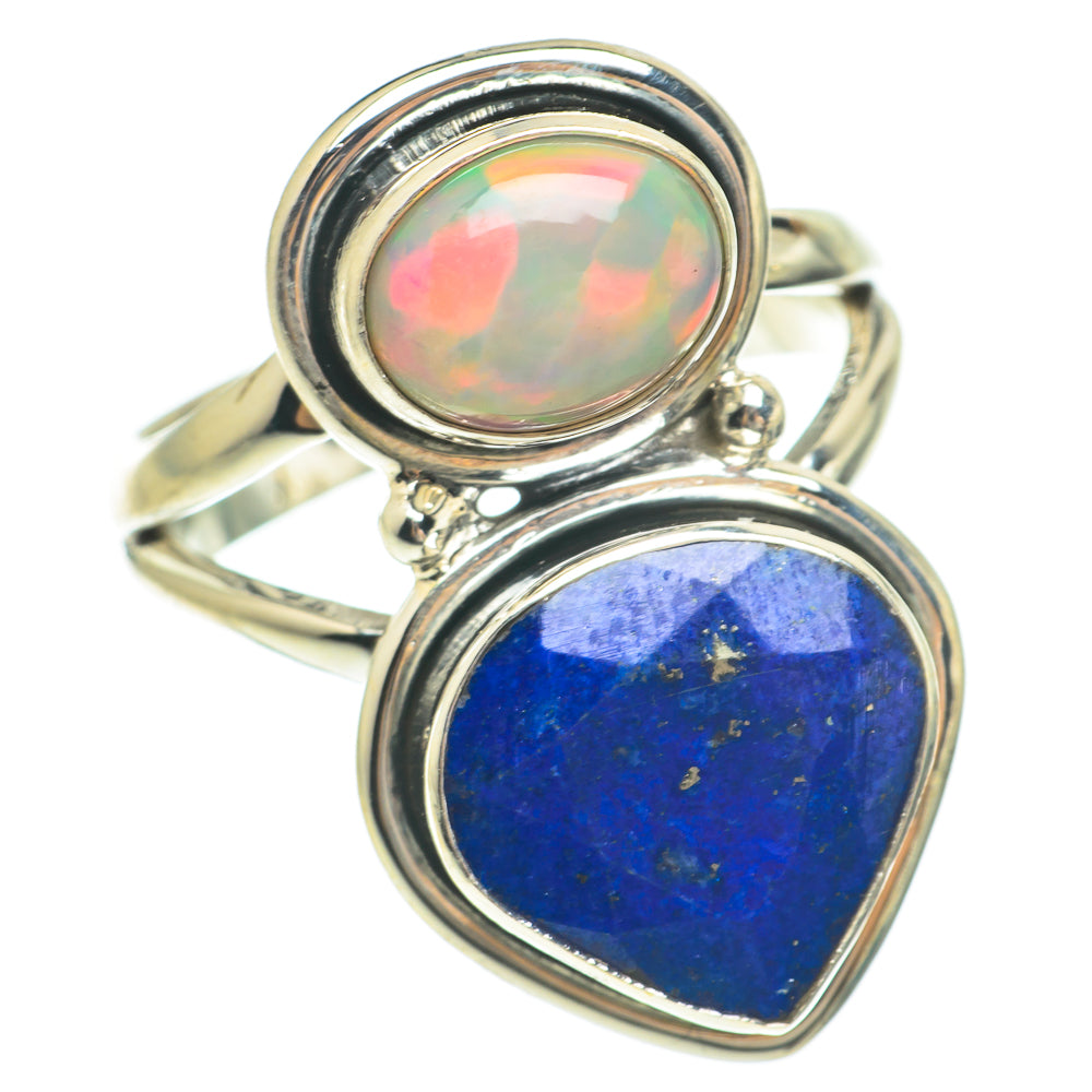 Lapis Lazuli, Ethiopian Opal Rings handcrafted by Ana Silver Co - RING64821