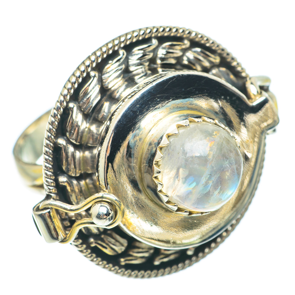Rainbow Moonstone Rings handcrafted by Ana Silver Co - RING64851