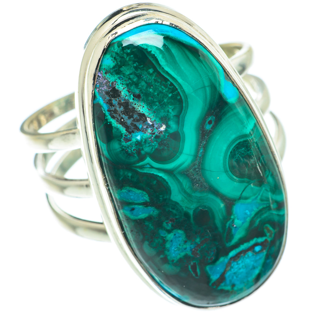 Malachite In Chrysocolla Rings handcrafted by Ana Silver Co - RING64864