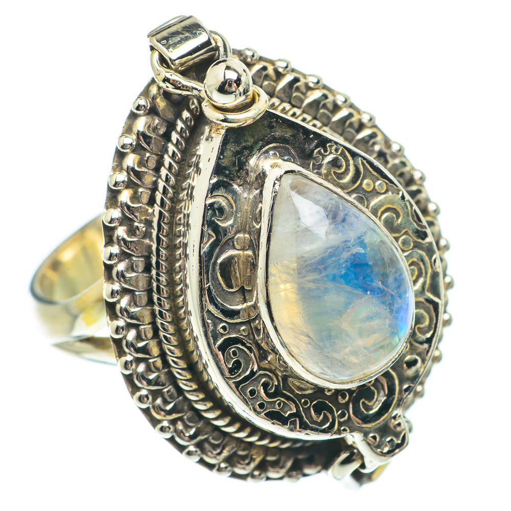 Rainbow Moonstone Rings handcrafted by Ana Silver Co - RING64879
