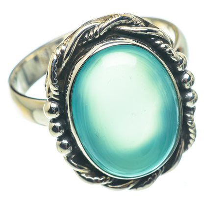 Aqua Chalcedony Rings handcrafted by Ana Silver Co - RING64886