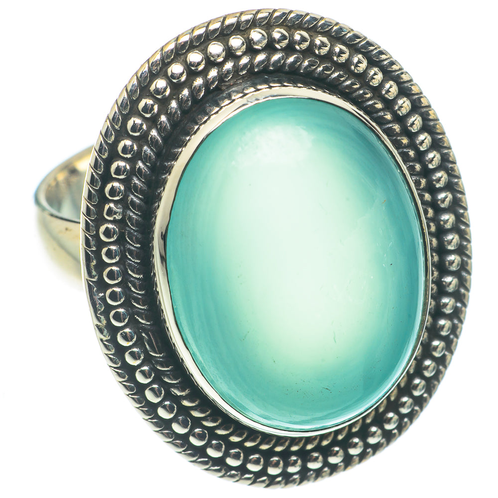 Aqua Chalcedony Rings handcrafted by Ana Silver Co - RING64980