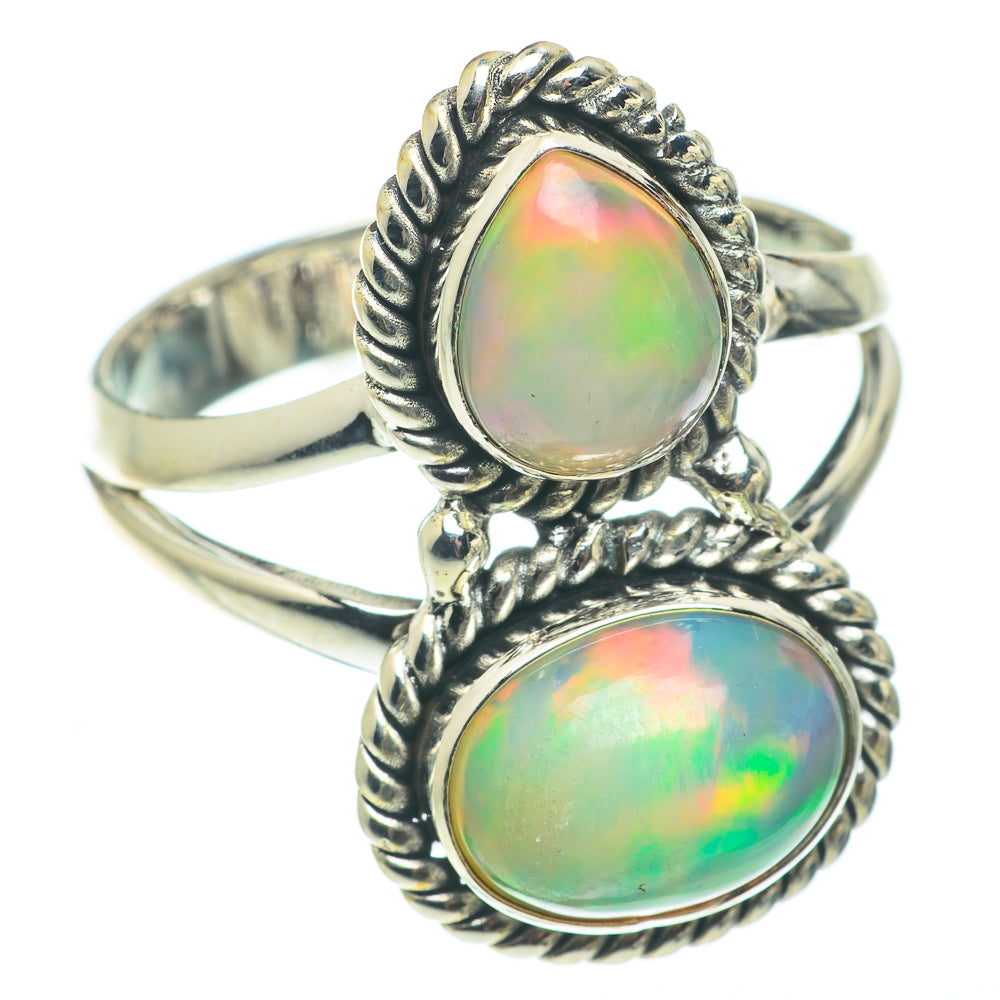 Ethiopian Opal Rings handcrafted by Ana Silver Co - RING65001