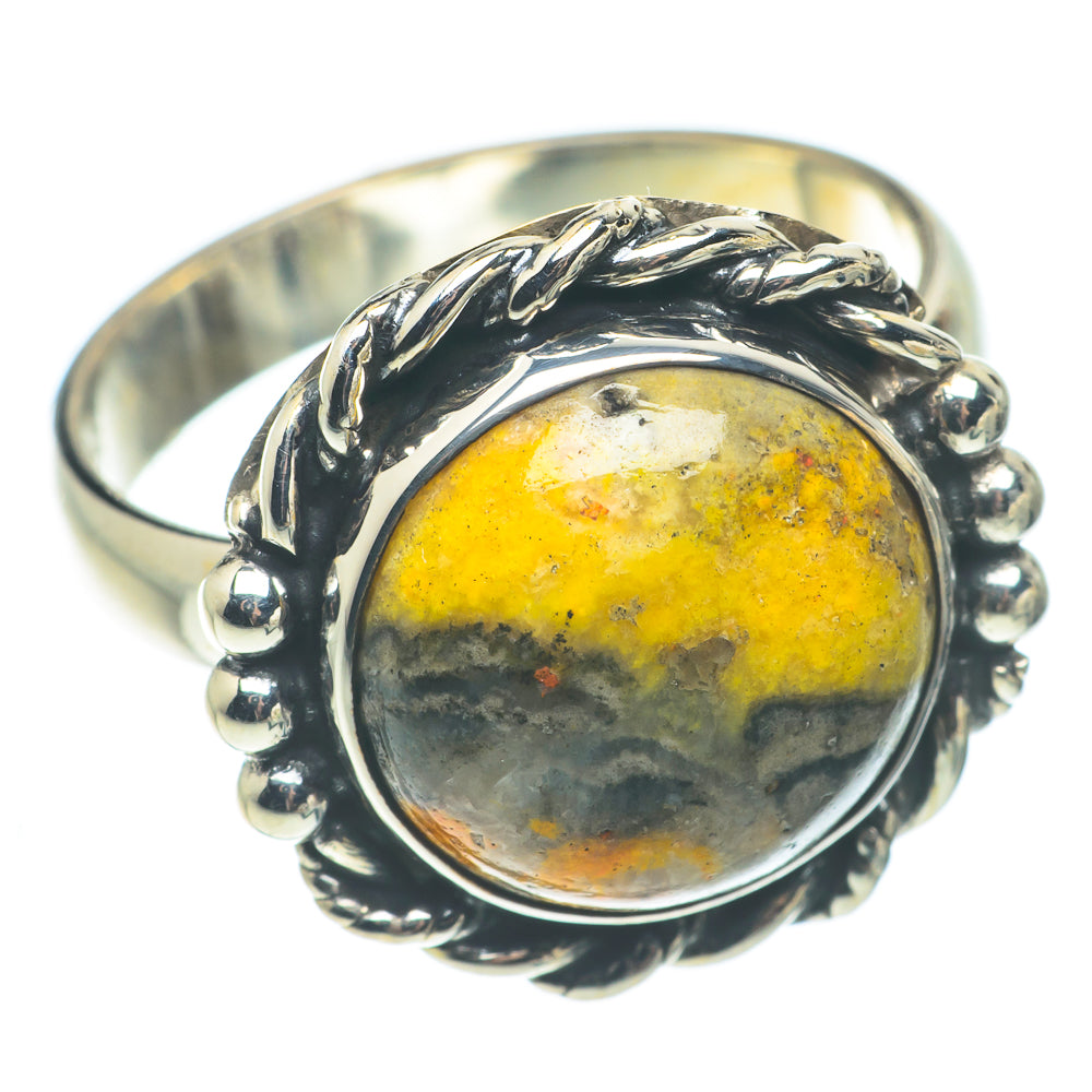 Bumble Bee Jasper Rings handcrafted by Ana Silver Co - RING65002