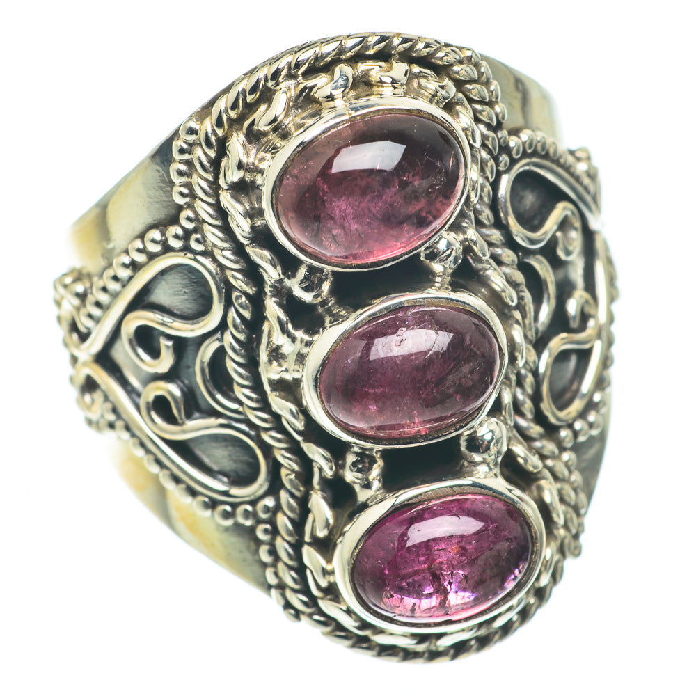 Pink Tourmaline Rings handcrafted by Ana Silver Co - RING65012