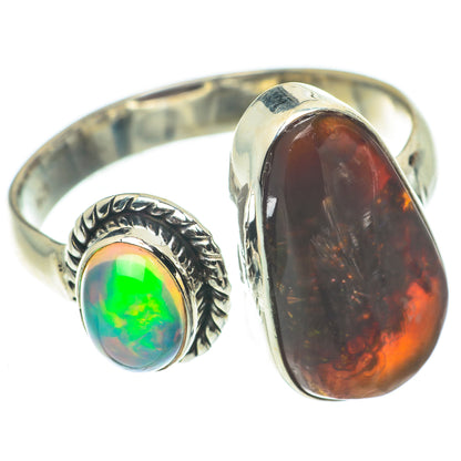 Mexican Fire Agate Rings handcrafted by Ana Silver Co - RING65039