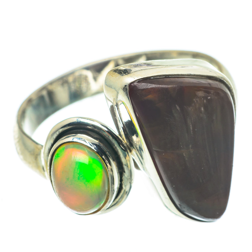 Mexican Fire Agate Rings handcrafted by Ana Silver Co - RING65057