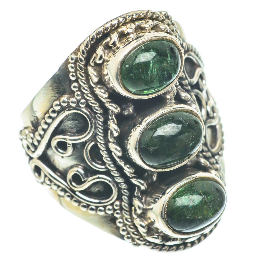 Green Tourmaline Rings handcrafted by Ana Silver Co - RING65079