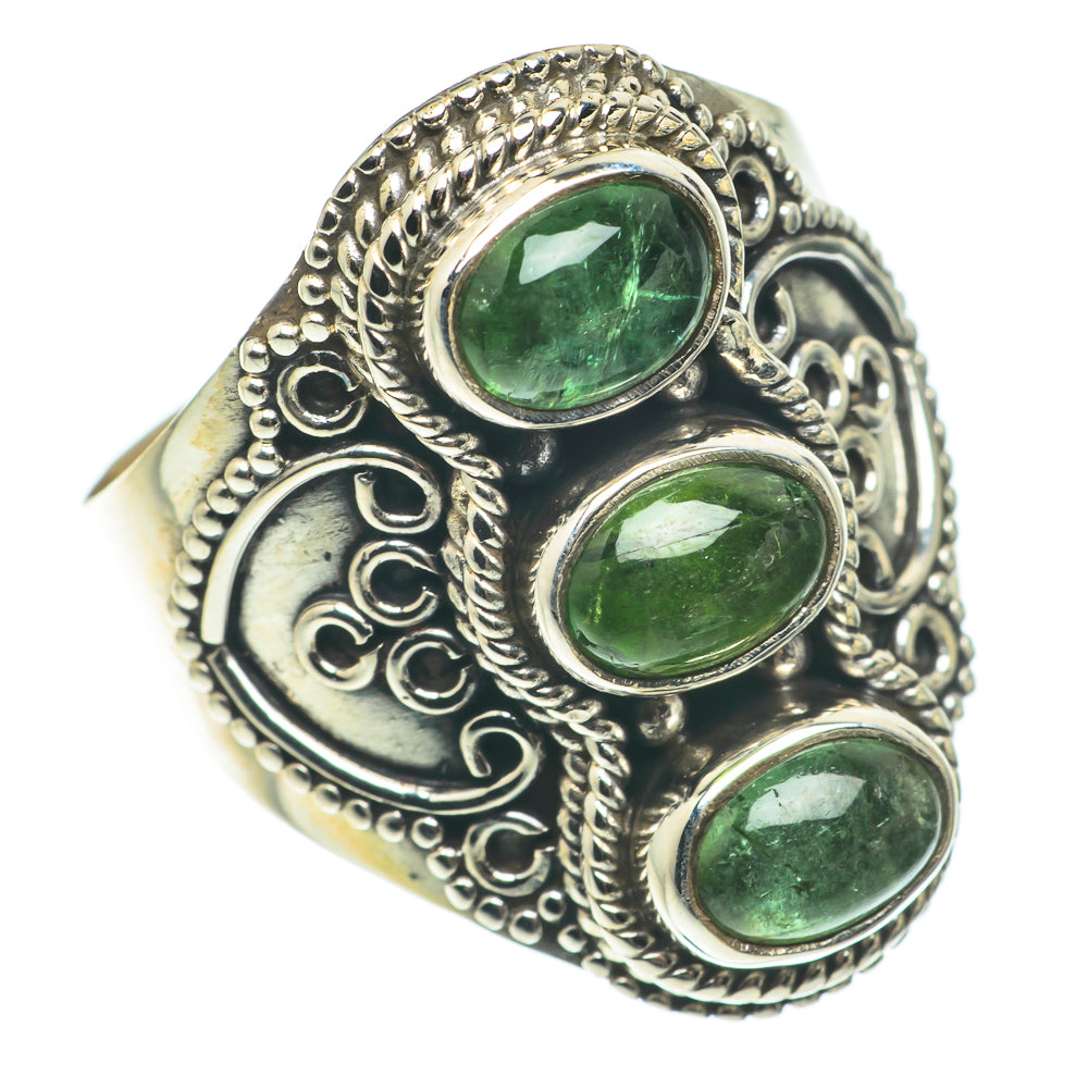Green Tourmaline Rings handcrafted by Ana Silver Co - RING65096