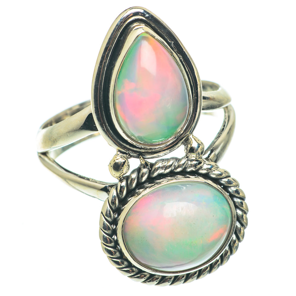 Ethiopian Opal Rings handcrafted by Ana Silver Co - RING65108