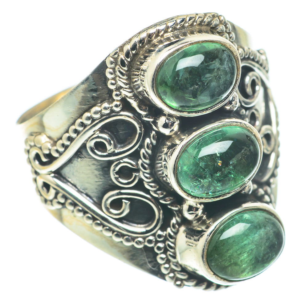 Green Tourmaline Rings handcrafted by Ana Silver Co - RING65113