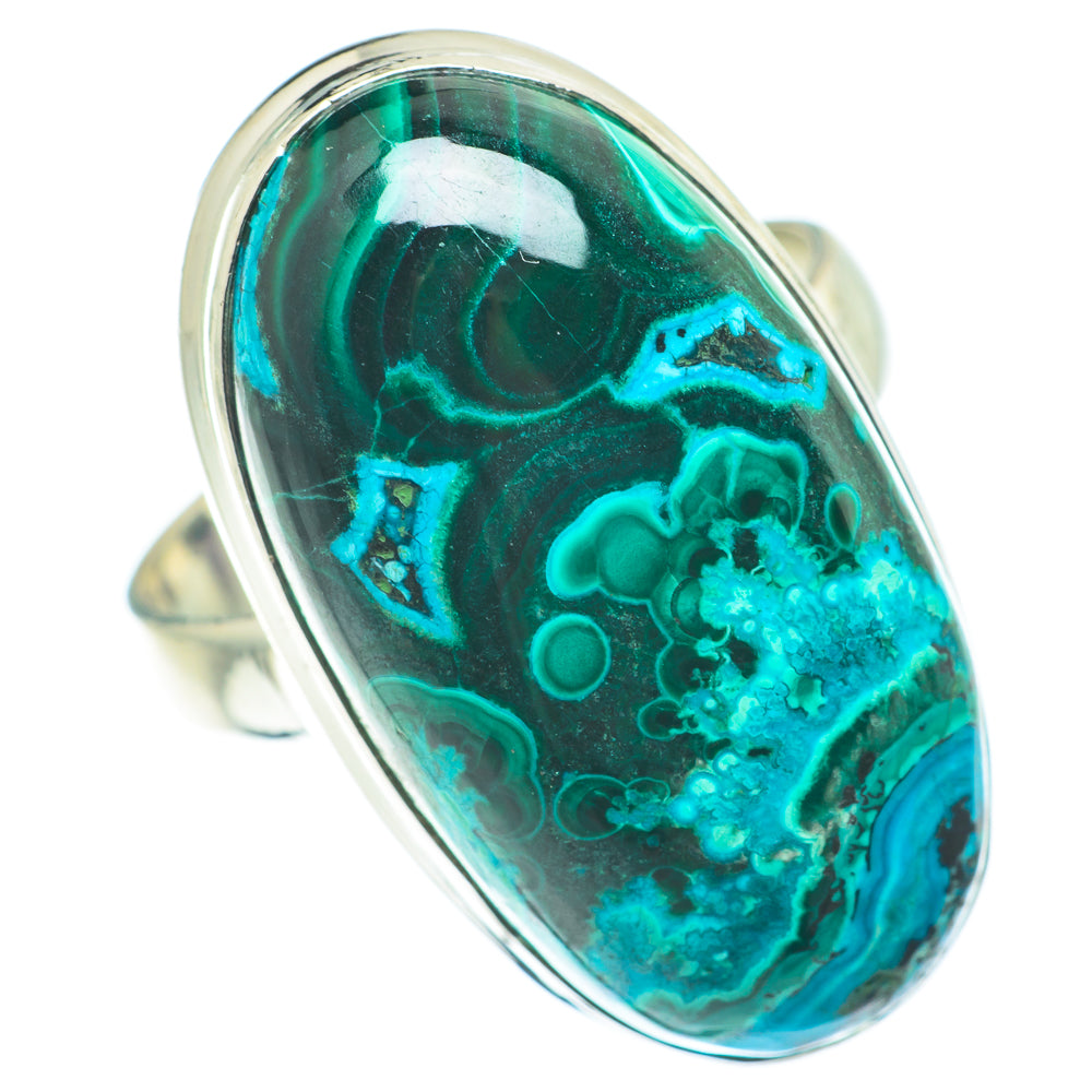 Malachite In Chrysocolla Rings handcrafted by Ana Silver Co - RING65127