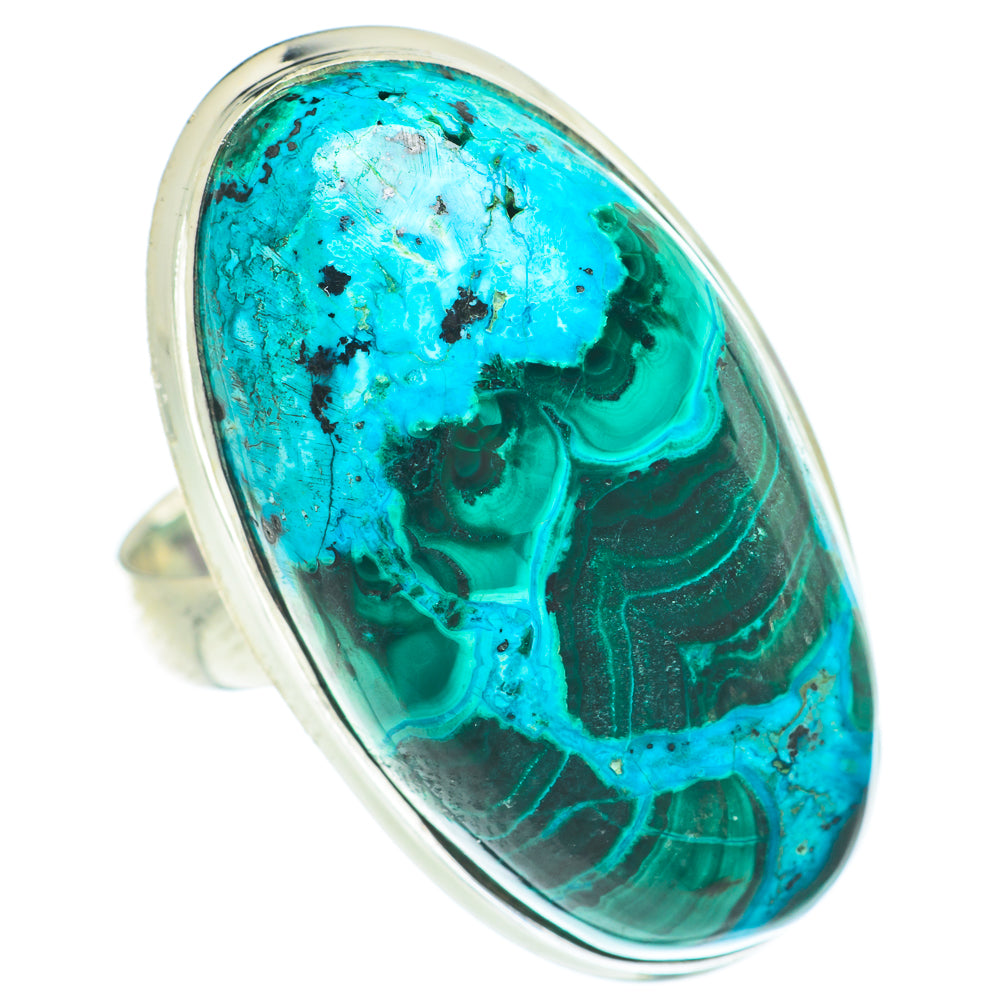 Malachite In Chrysocolla Rings handcrafted by Ana Silver Co - RING65144