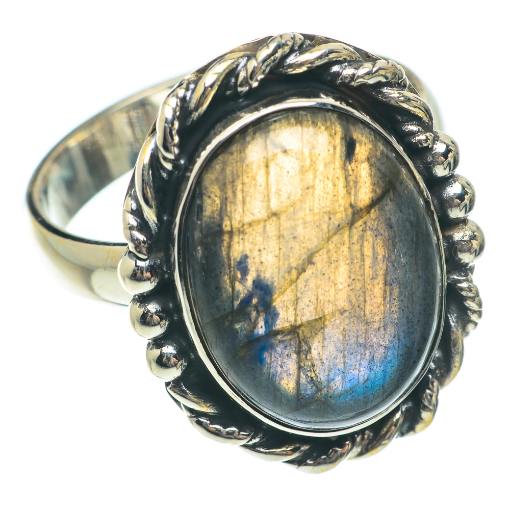 Labradorite Rings handcrafted by Ana Silver Co - RING65179
