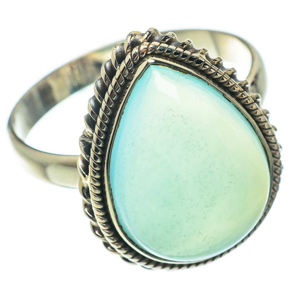 Aqua Chalcedony Rings handcrafted by Ana Silver Co - RING65180