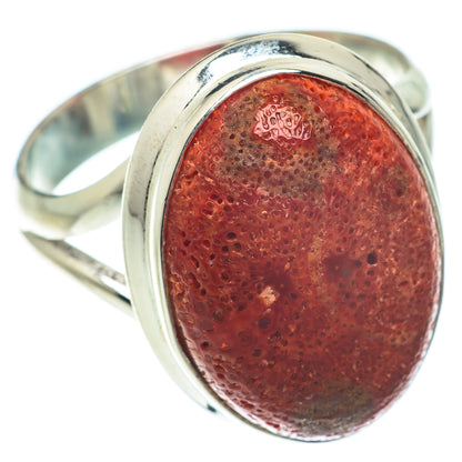 Sponge Coral Rings handcrafted by Ana Silver Co - RING65187 - Photo 2