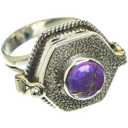 Purple Copper Composite Turquoise Rings handcrafted by Ana Silver Co - RING65194