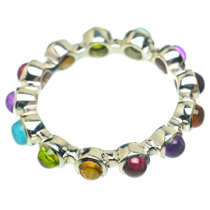Multi-stone Rainbow Band Rings handcrafted by Ana Silver Co - RING65202