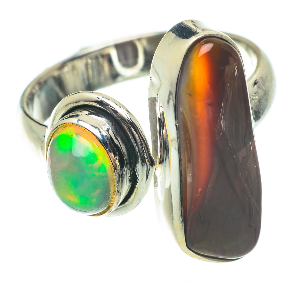 Mexican Fire Agate Rings handcrafted by Ana Silver Co - RING65205