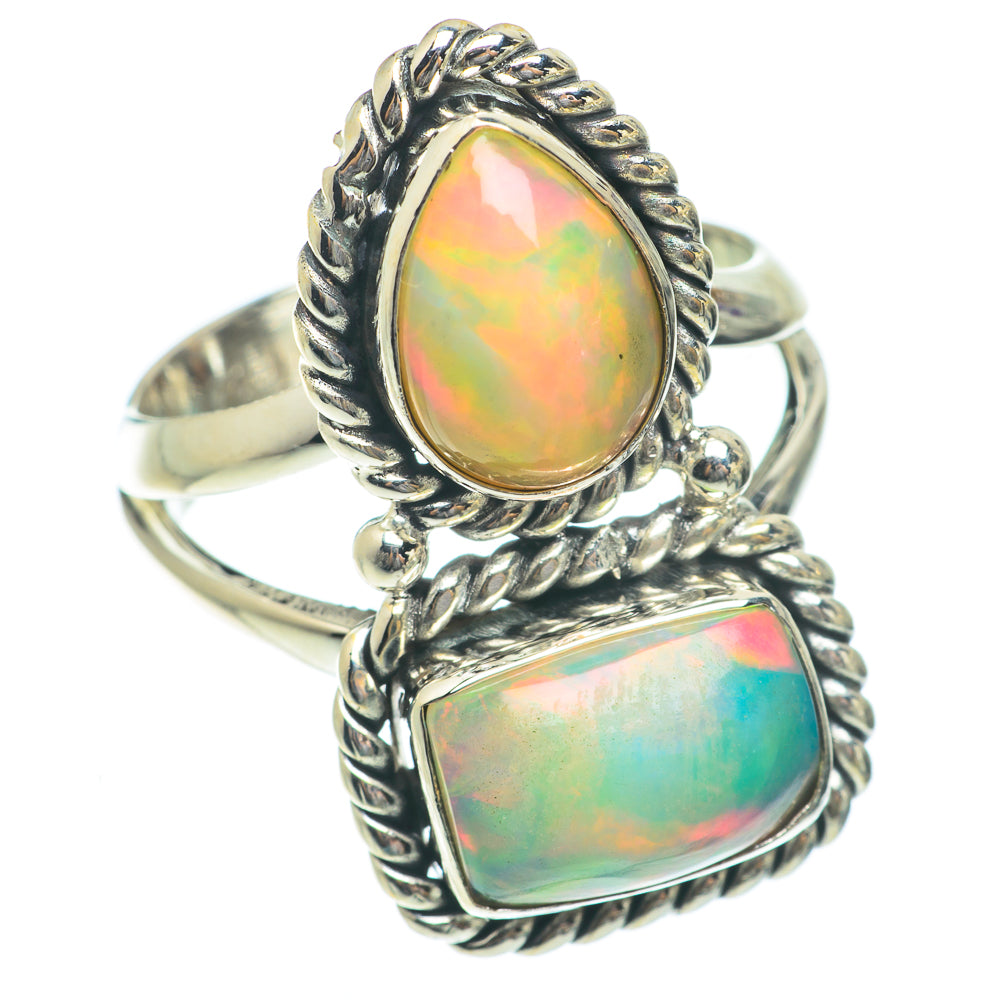 Ethiopian Opal Rings handcrafted by Ana Silver Co - RING65233
