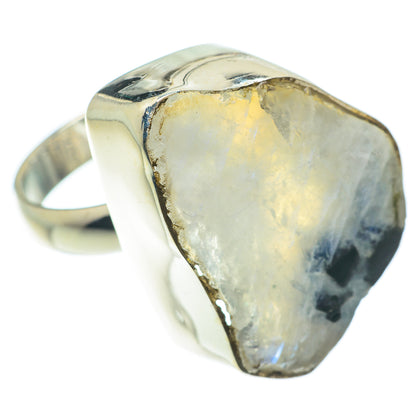 Rainbow Moonstone Rings handcrafted by Ana Silver Co - RING65254
