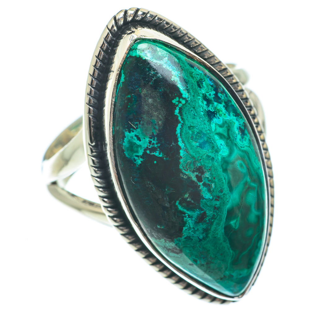 Malachite In Chrysocolla Rings handcrafted by Ana Silver Co - RING65264