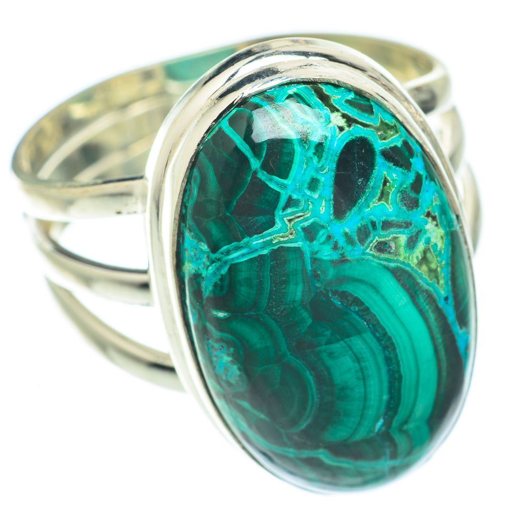 Malachite In Chrysocolla Rings handcrafted by Ana Silver Co - RING65266