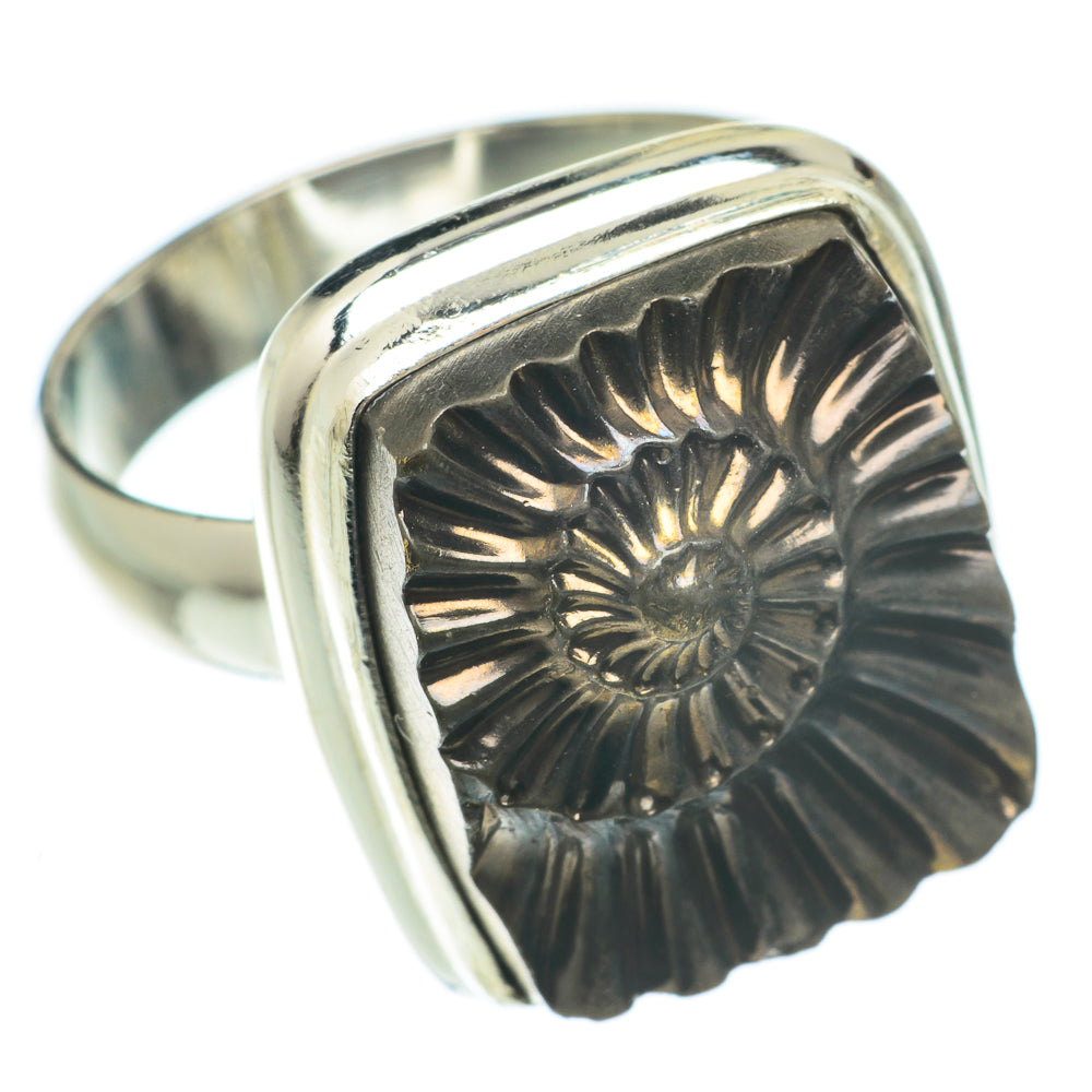 Pyrite Fossil Rings handcrafted by Ana Silver Co - RING65275