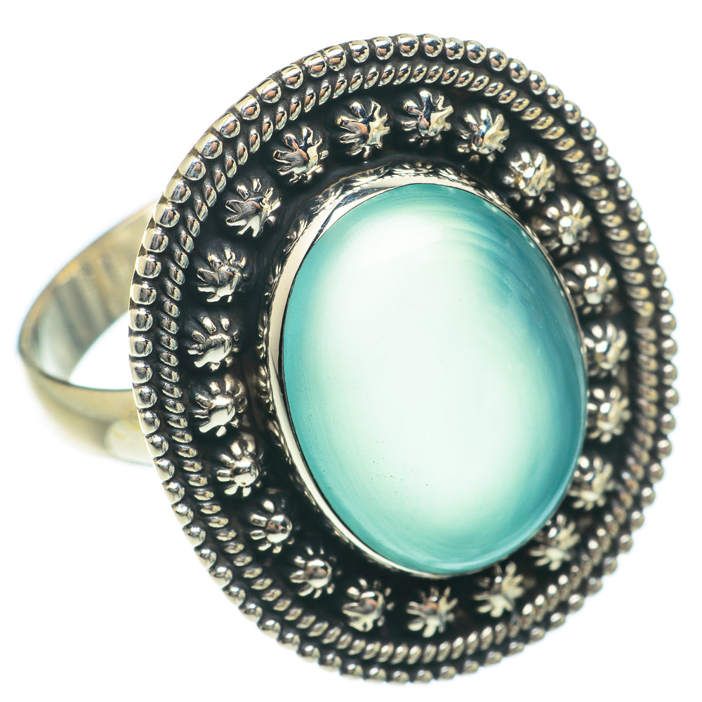 Aqua Chalcedony Rings handcrafted by Ana Silver Co - RING65286