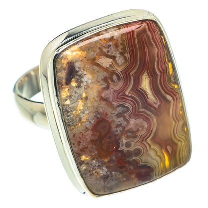 Crazy Lace Agate Rings handcrafted by Ana Silver Co - RING65291