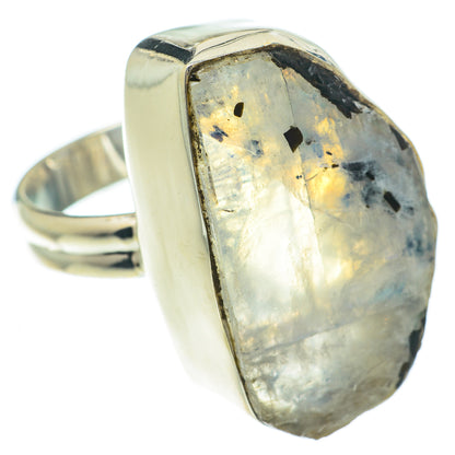 Rainbow Moonstone Rings handcrafted by Ana Silver Co - RING65301